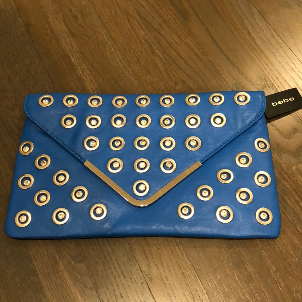 Beautiful blue Bebe clutch